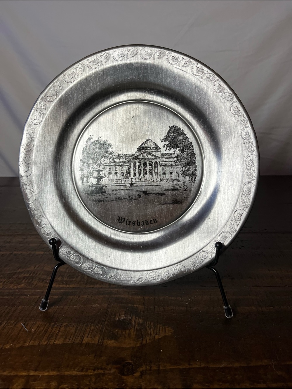 Wiesbaden Pewter Decorative Plate - Silver Finish